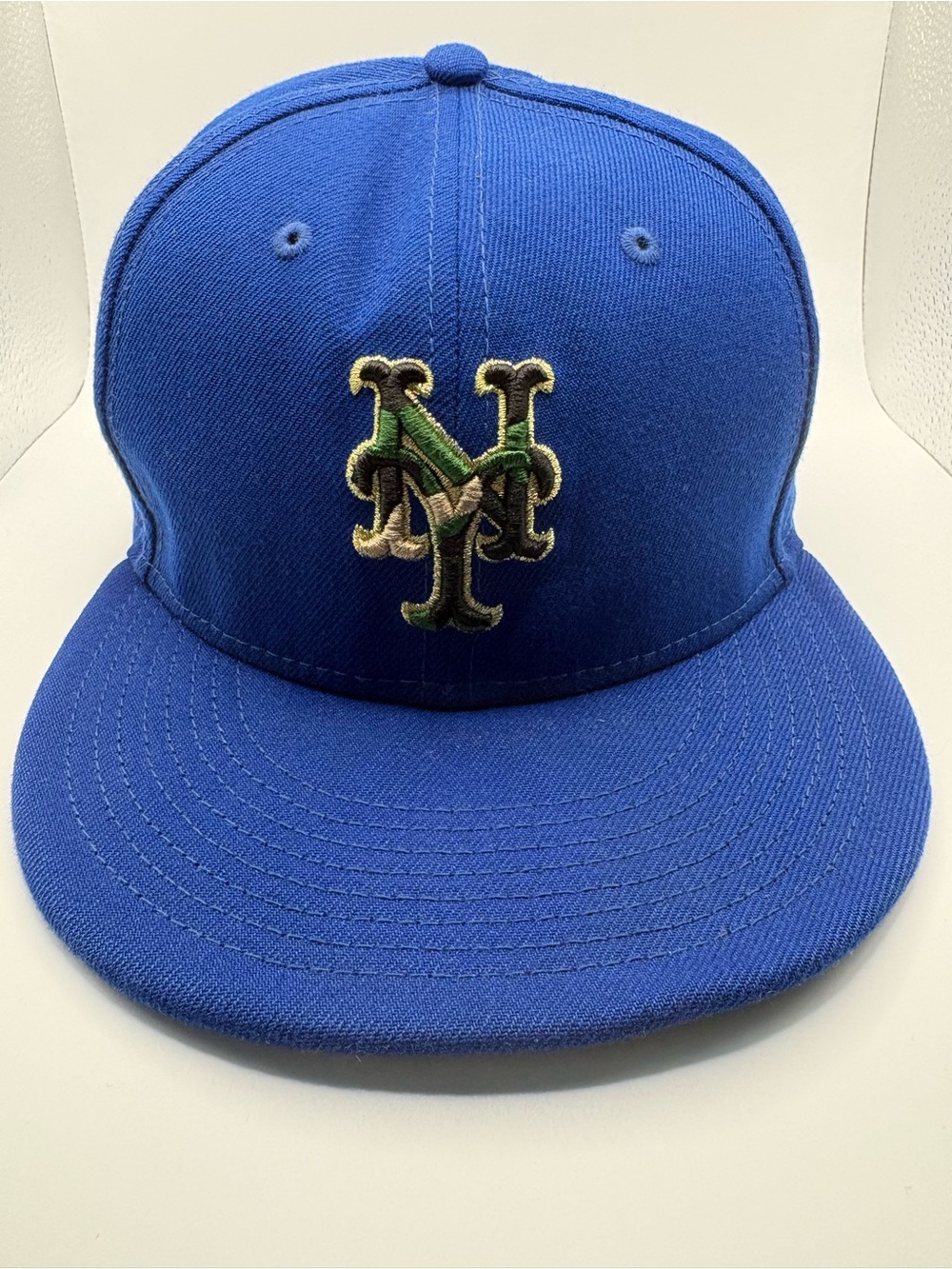 New York Mets New Era 59FIFTY 7 5/8 Blue Camo Logo Fitted Hat